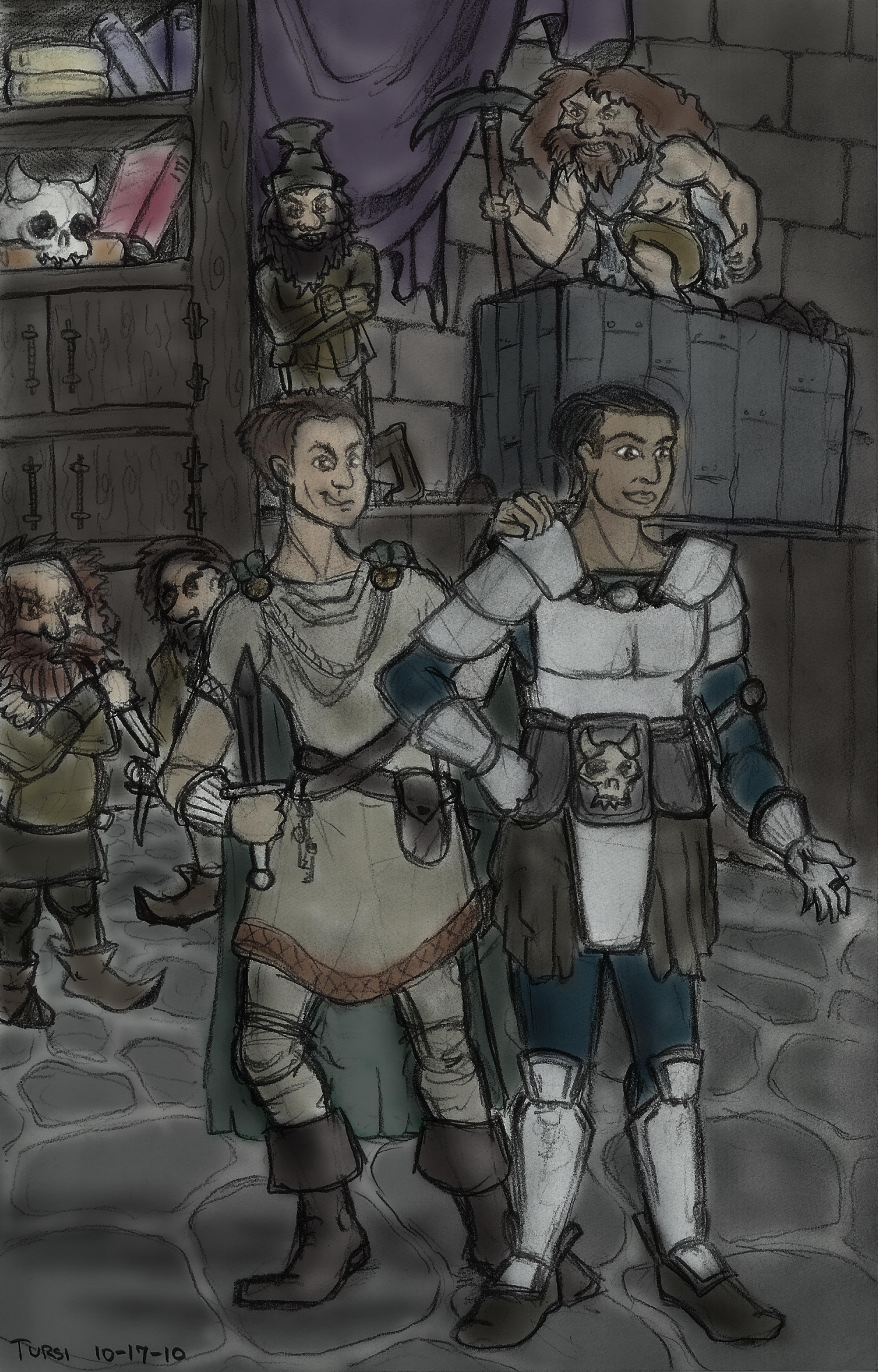 A latter-day depiction of the assassination by an unknown street artist in Mirsaki, c. 899.